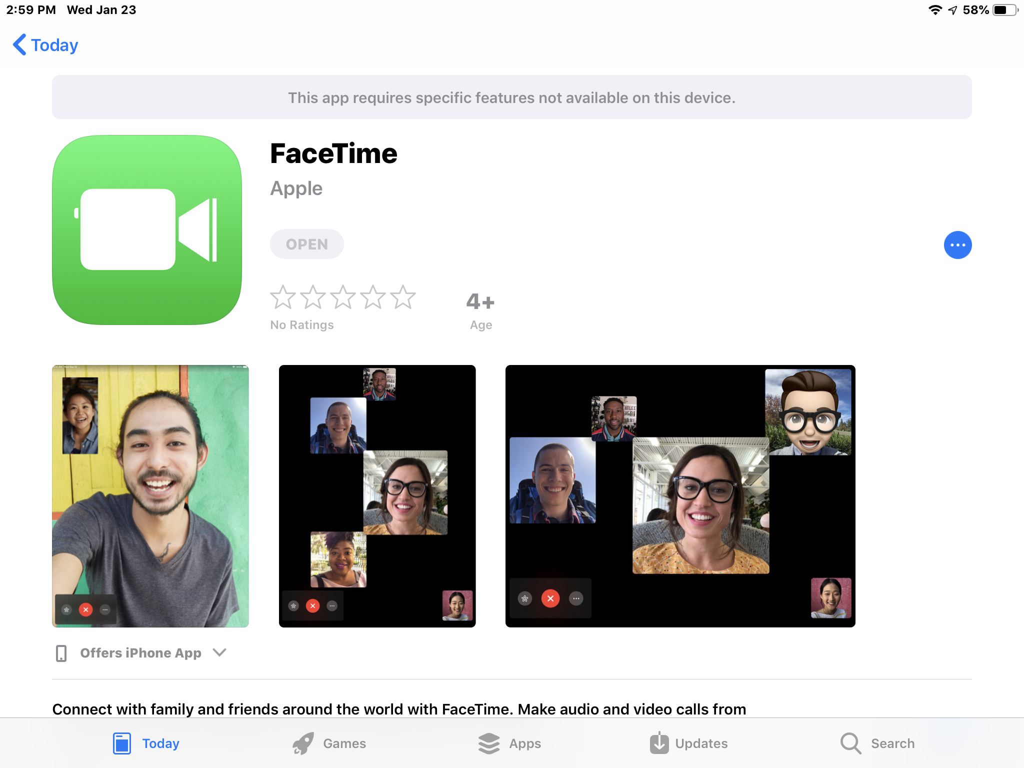 why cant i download facetime on my ipad - Apple Community