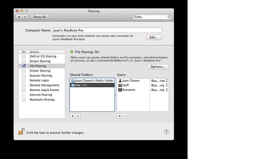 iMac sharing for windows. - Apple Community