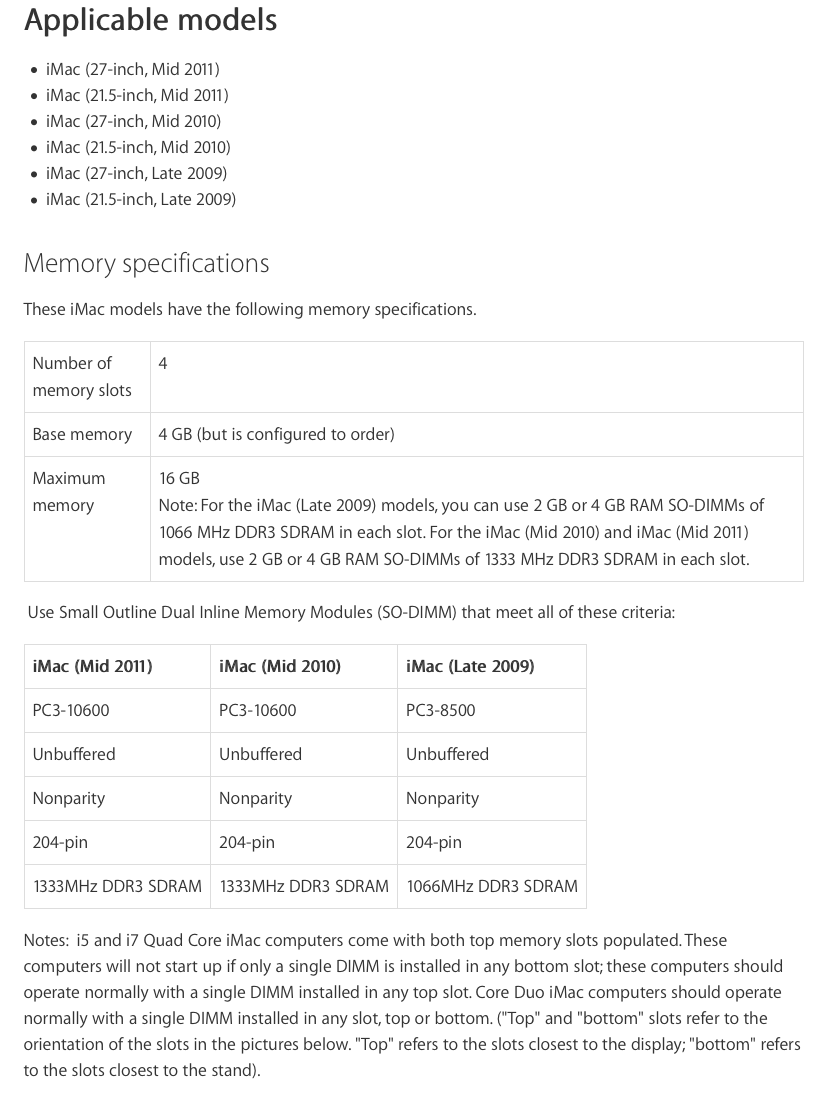 Kredsløb virkningsfuldhed melon Mid-2011 iMac - Upgrading RAM from 4GB to… - Apple Community