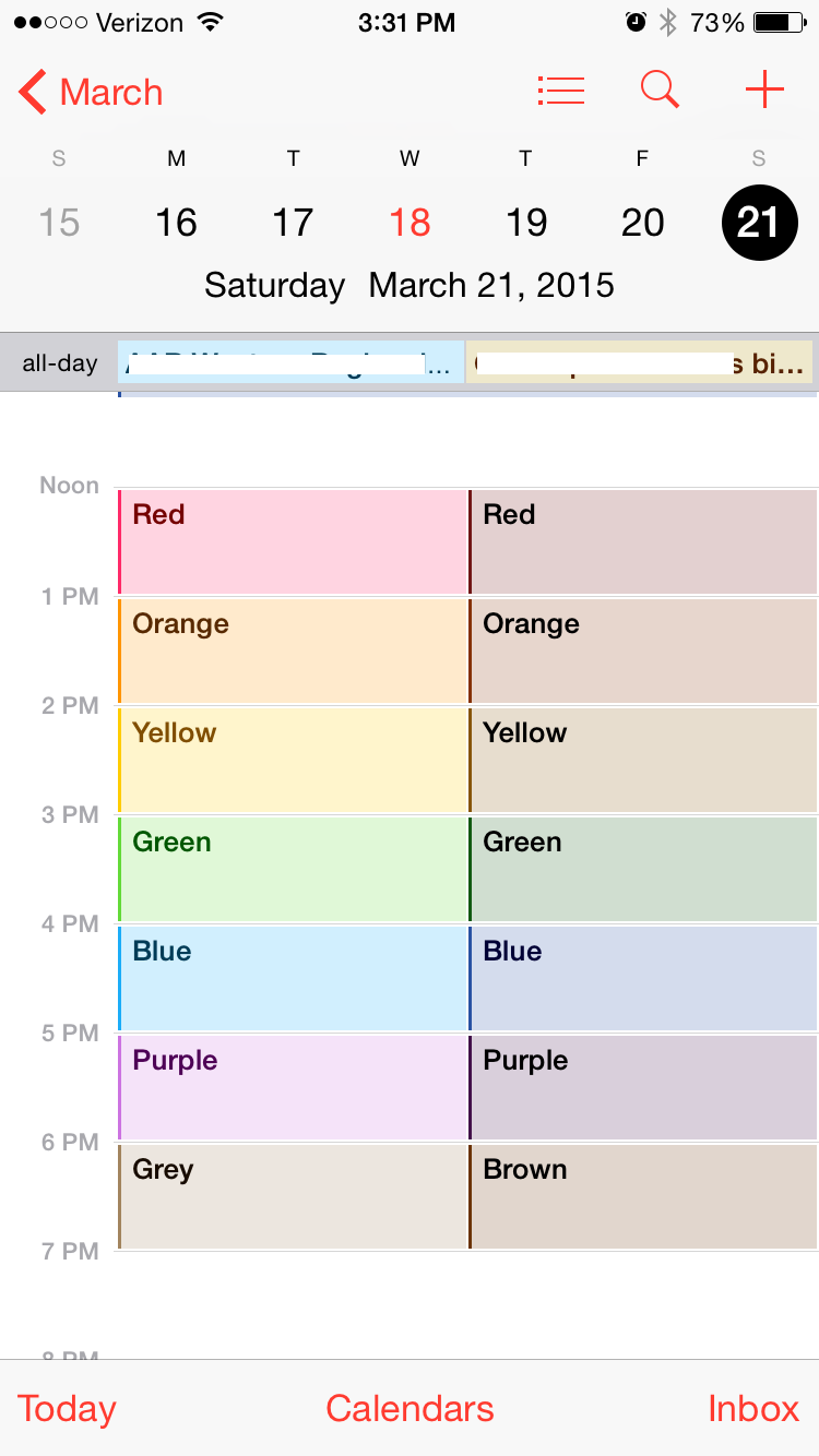 Google Calendar Caldav Colors In Ios Apple Community