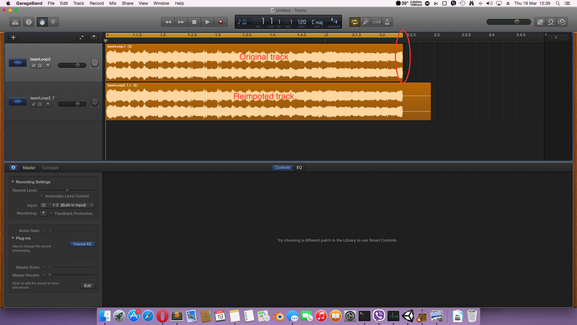 GarageBand Creating Blank Space After Son Apple Community