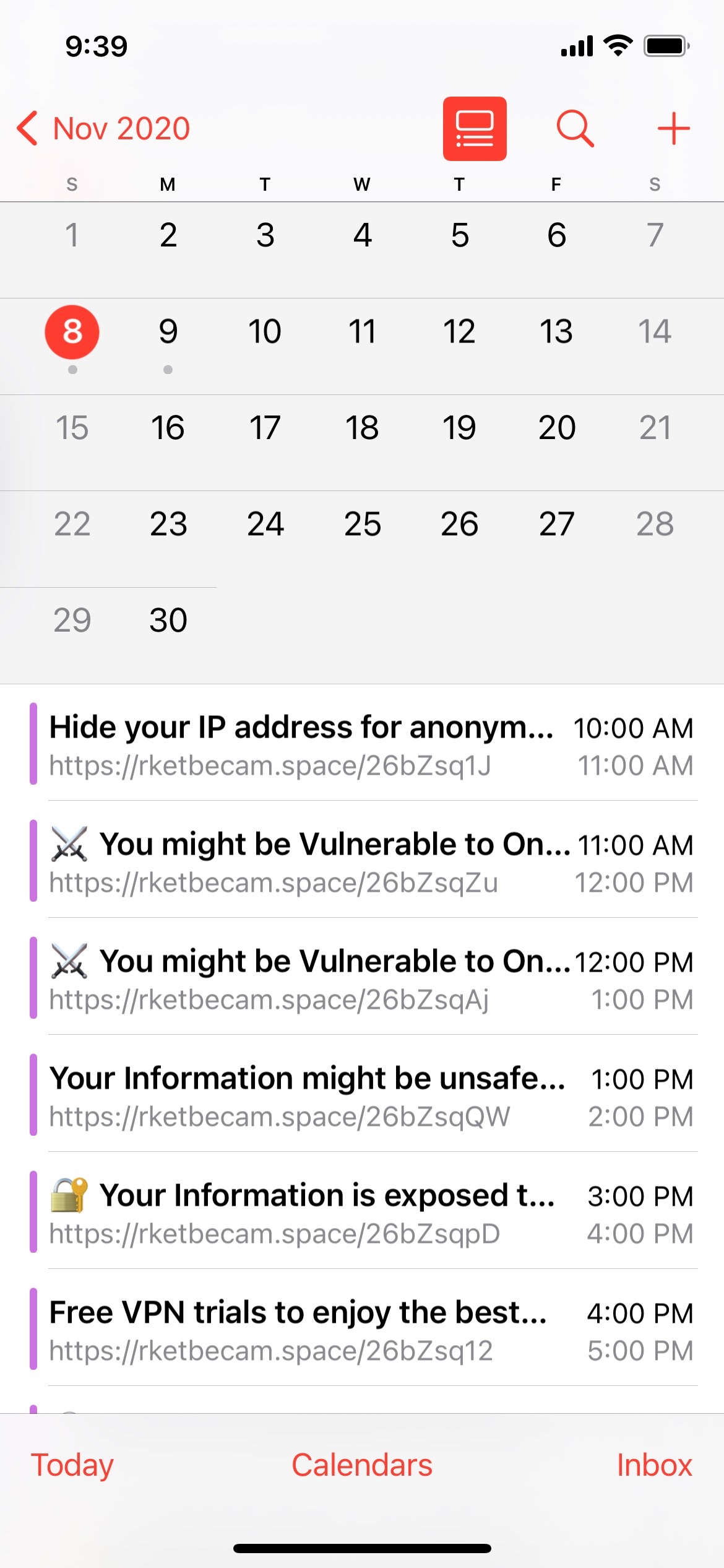 I have fake notifications in my calendar Apple Community