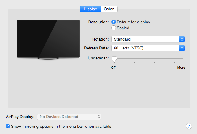 Apple TV not showing up in Display options - Apple
