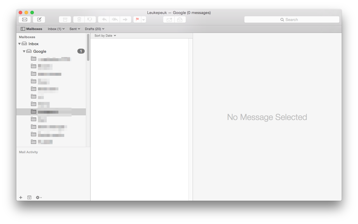 how to empty mailbox on mac