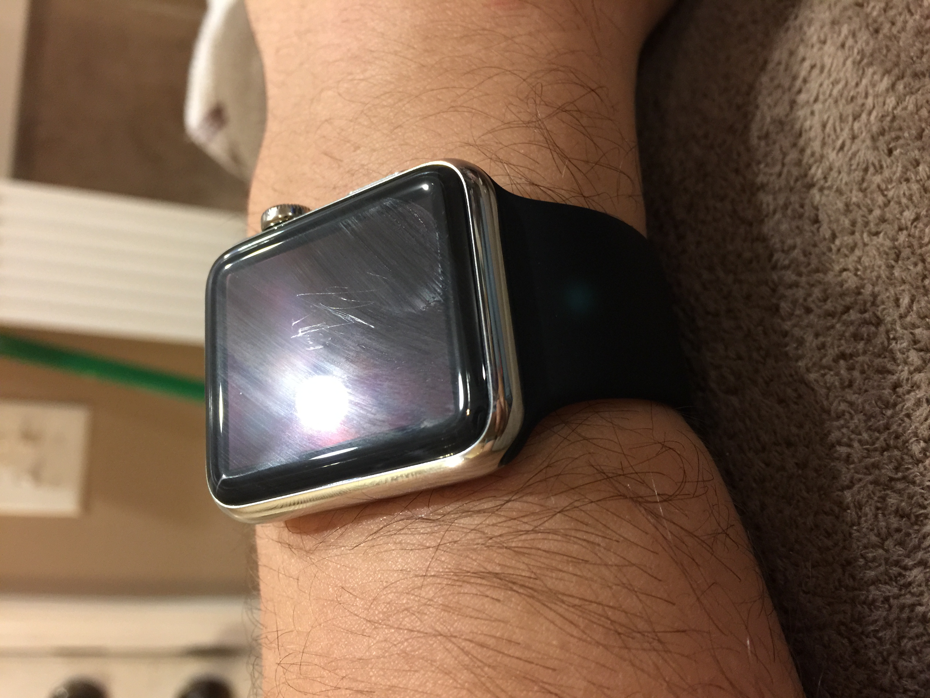 Had my Apple watch SE for 2 weeks and somehow scratched it today wearing it  around the house, are they normally this easy to scratch? : r/AppleWatch