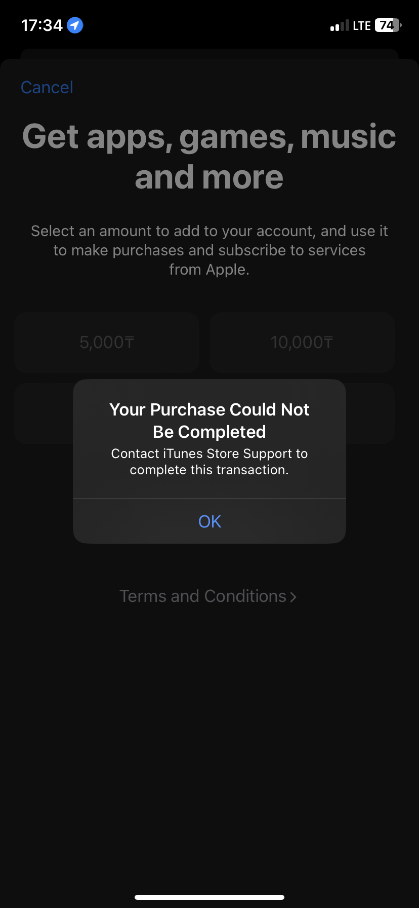 replenishment of the balance in app store Apple Community