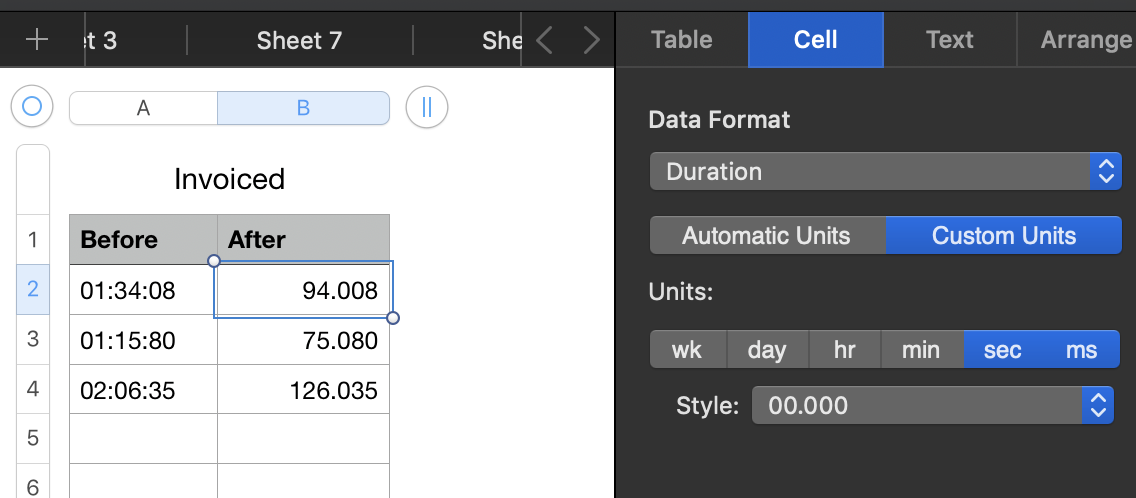 Convert Minutes Seconds Milliseconds Into Apple Community