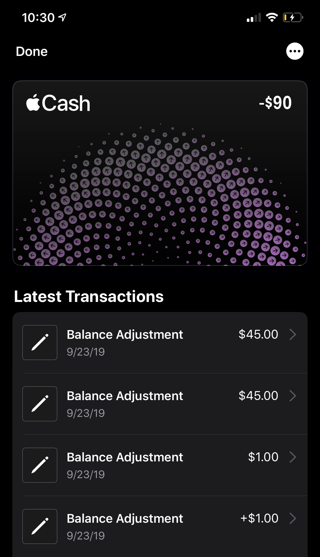 Balance adjustment - Apple Community