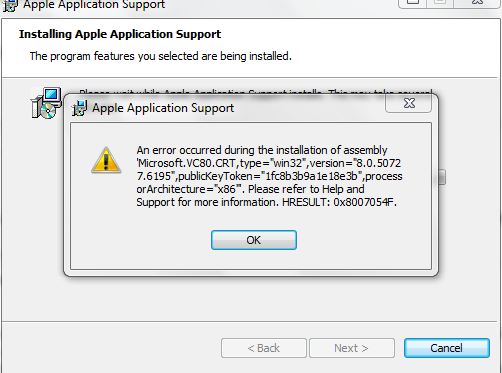 Apple Application Support Wont Download Apple Community