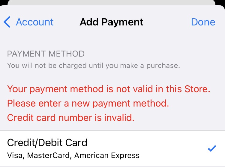 Your payment method was declined что делать apple