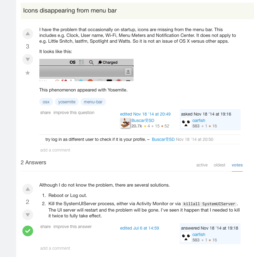 Icons in Menu Bar disappearing Apple Community
