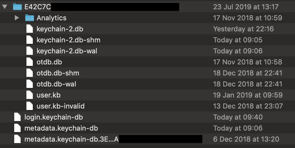 Keychain folder Apple Community