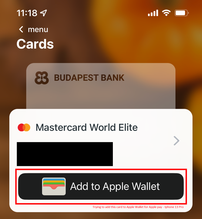 Card added to Wallet on Apple Watch, but … Apple Community