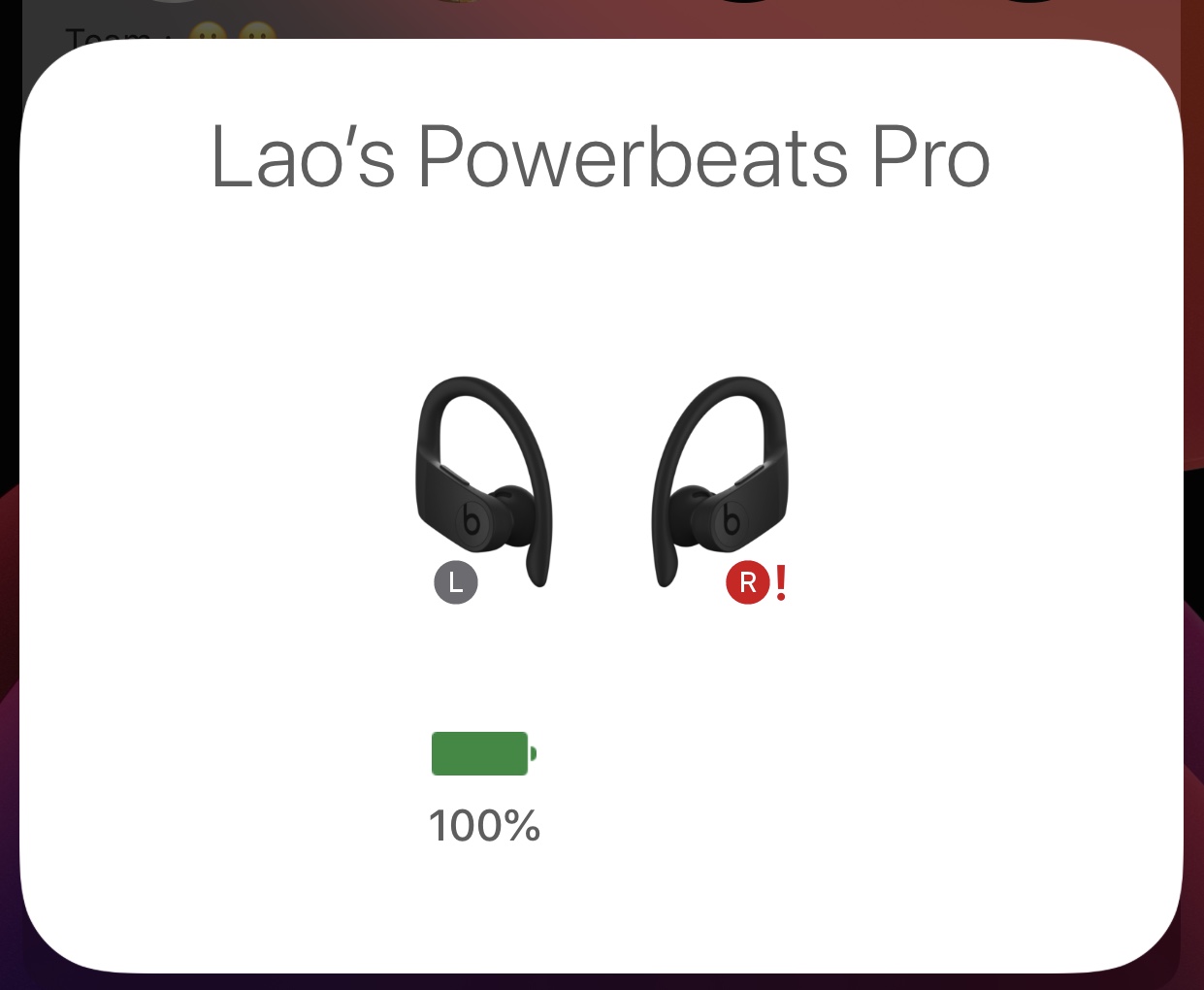 powerbeats connected but no sound