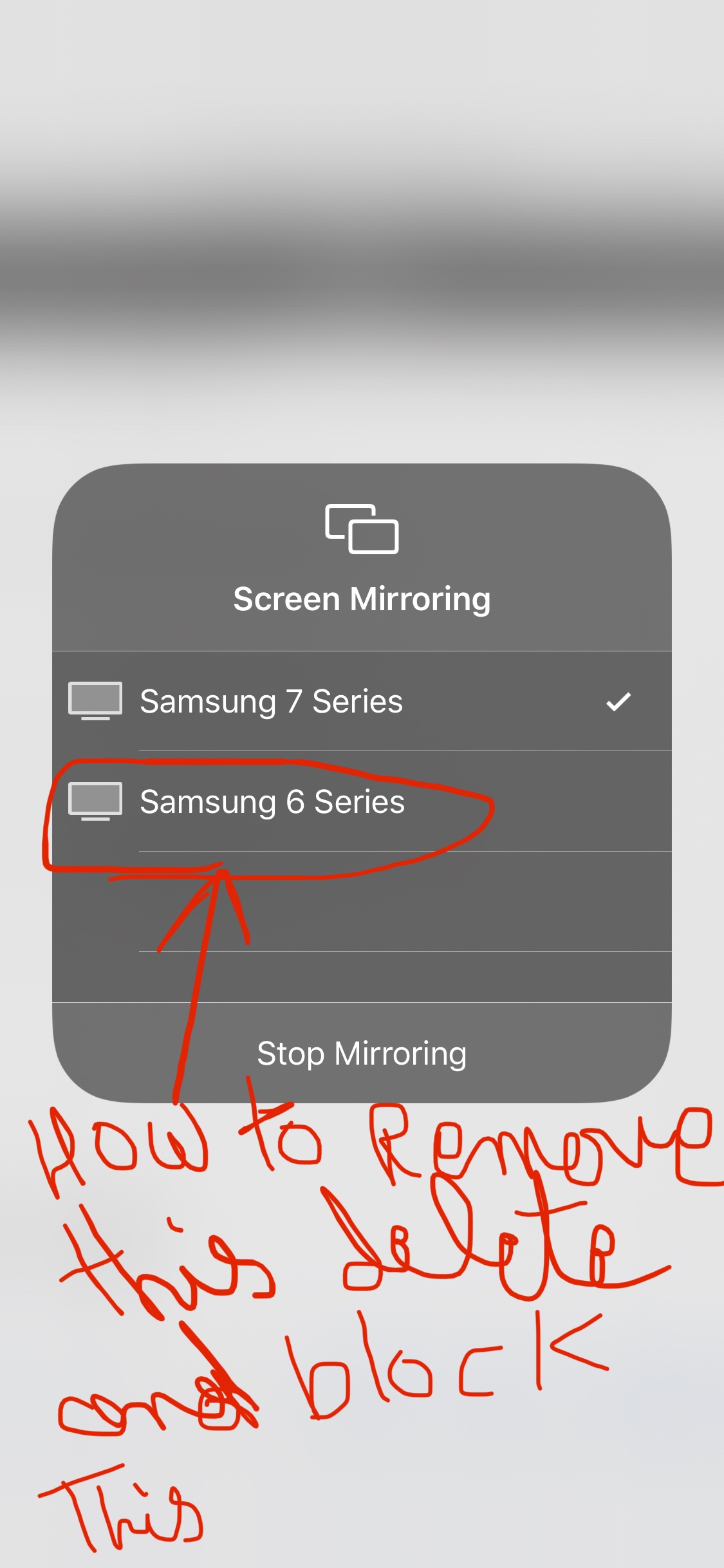 Can you screen mirror an iphone to a samsung tv How To Remove Samsung Tv From Iphone Scre Apple Community