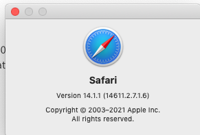 update safari 14.1