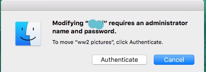 'Modifying "....." Requires An Administra… - Apple Community