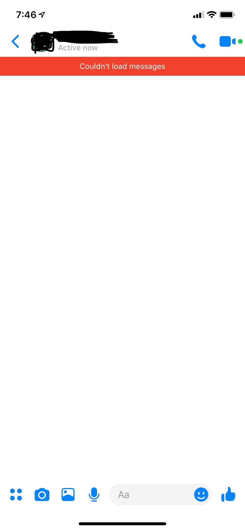 Facebook Messenger Blank Messages Screen Apple Community