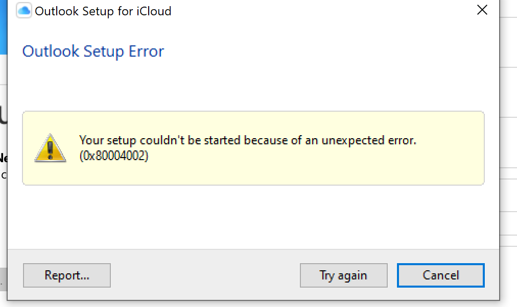 Description unexpected error. 0x80004002. Outlook ошибка 0x8004010f. ICLOUD Outlook. Ошибка Майкрософт стор.