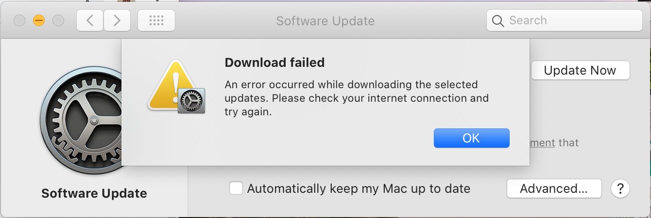 Why does macbook air fail to download files windows 10