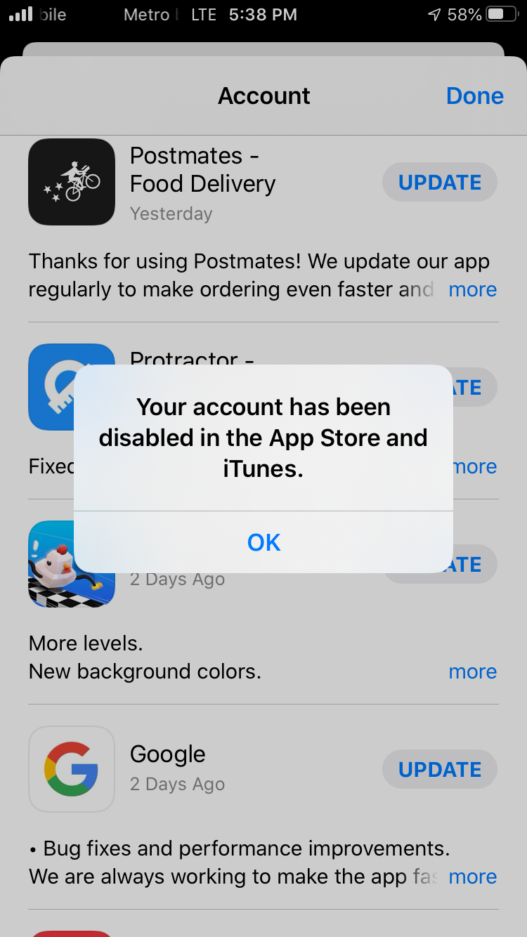 My account from the App Store is disabled… Apple Community