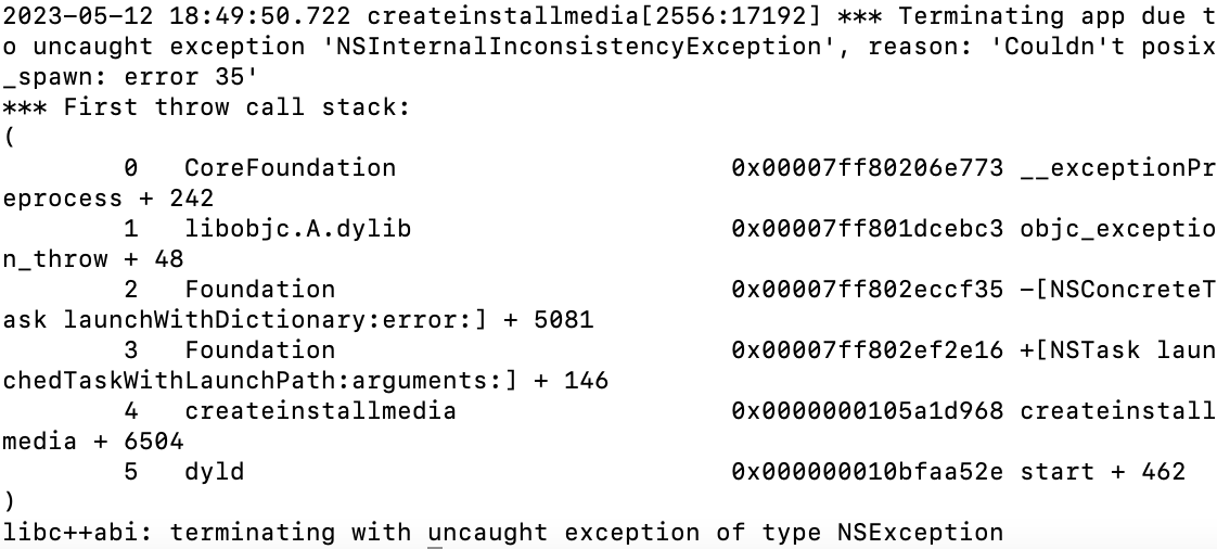 Issues create a bootable installer for … Apple Community
