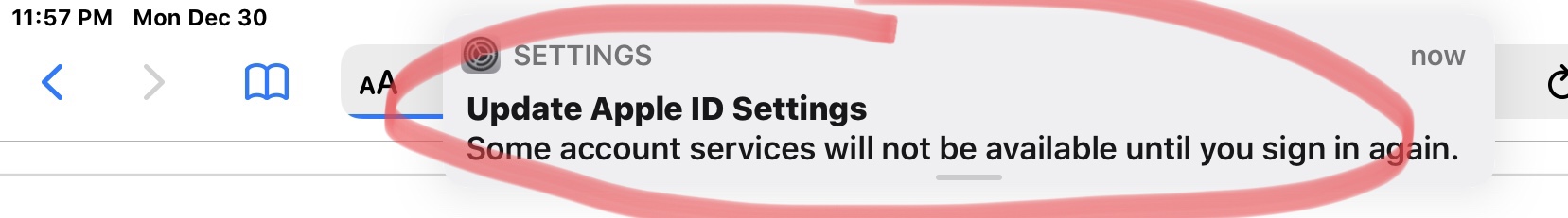 “update apple ID settings” message won’t … - Apple Community