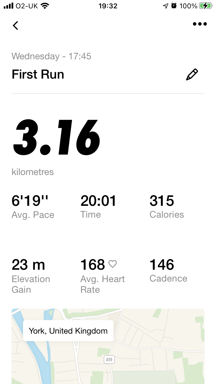 Run recorded with Nike Run missing i… - Apple
