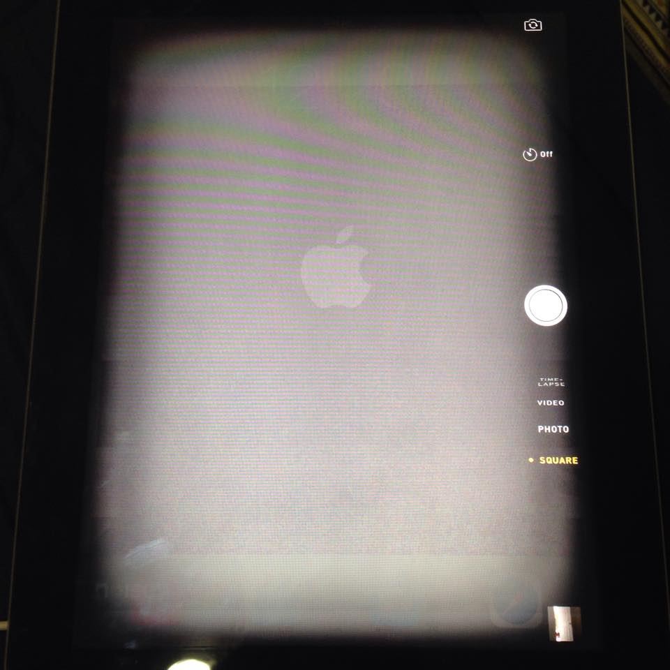 Ipad has a white faded large spot Apple Community