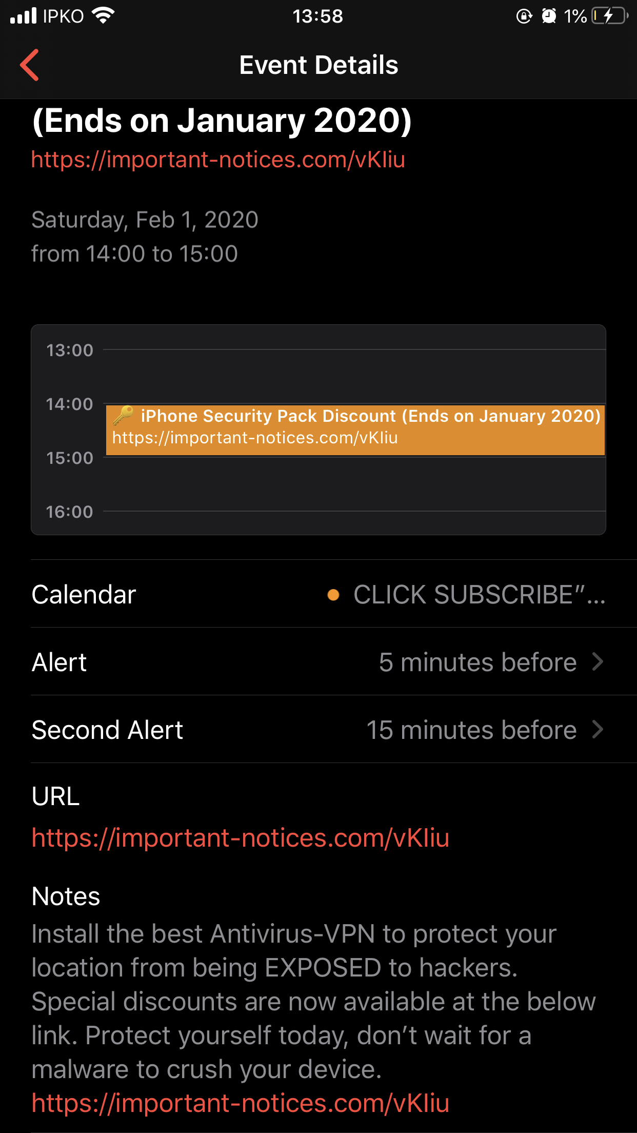 Calendar virus Apple Community