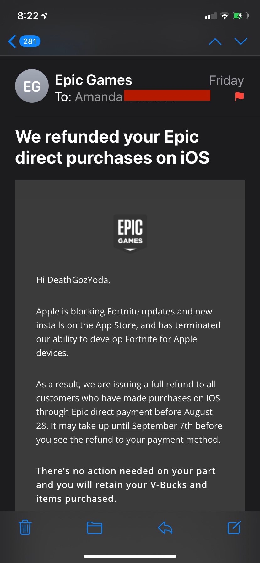 Can I Have My Refund From Fortnite Apple Community