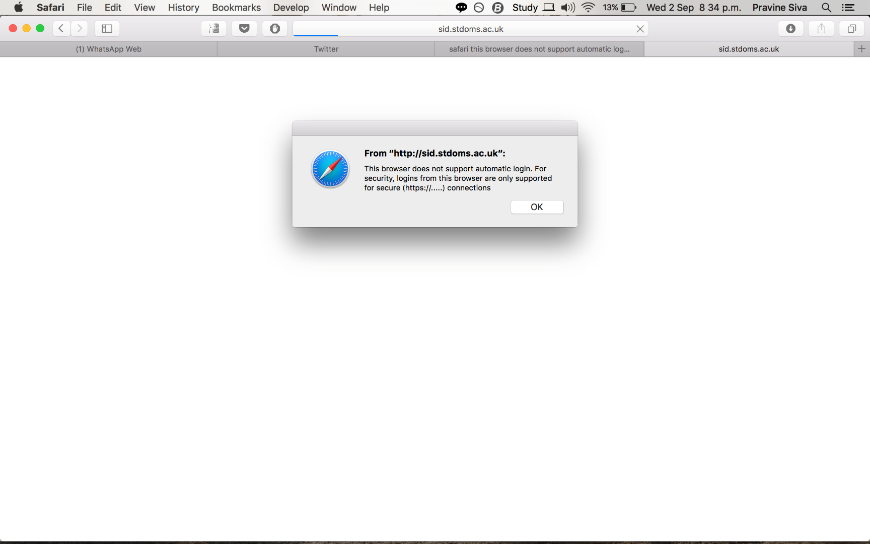 Error Message When Visiting A Site - Apple Community