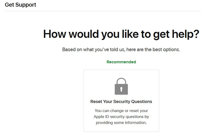 A change security questions - Apple Community