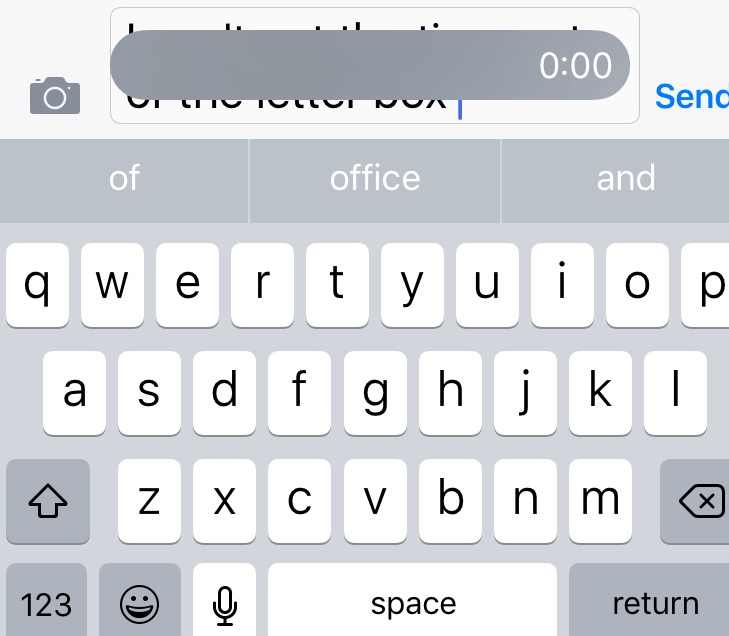after I send a text I get a grey area in … Apple Community