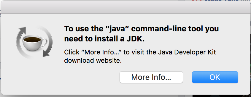 How To Get Rid Of Mac Jdk Message For Java Commandline Tool