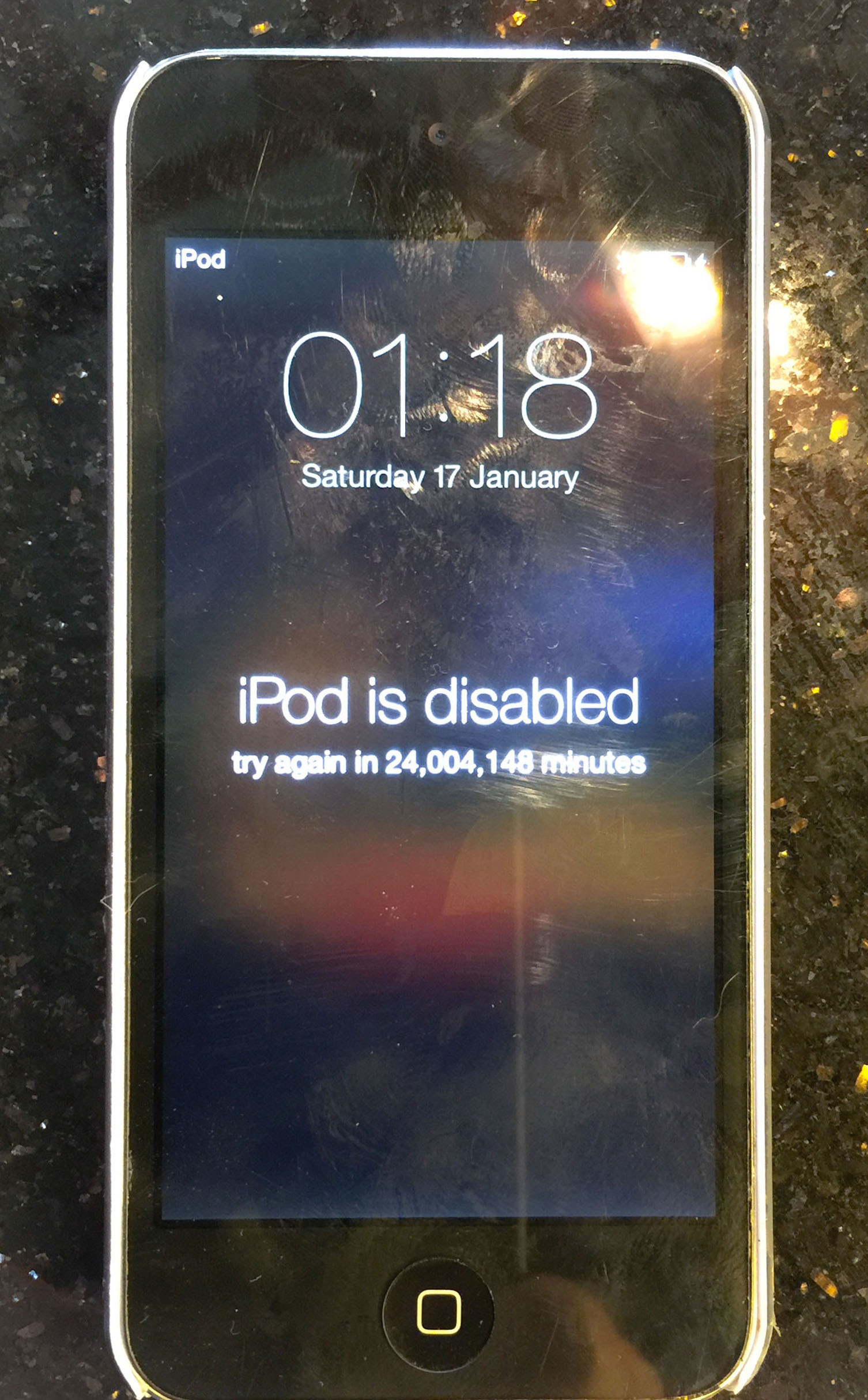 iPod is disabled, try again in 24,004,148… Apple Community