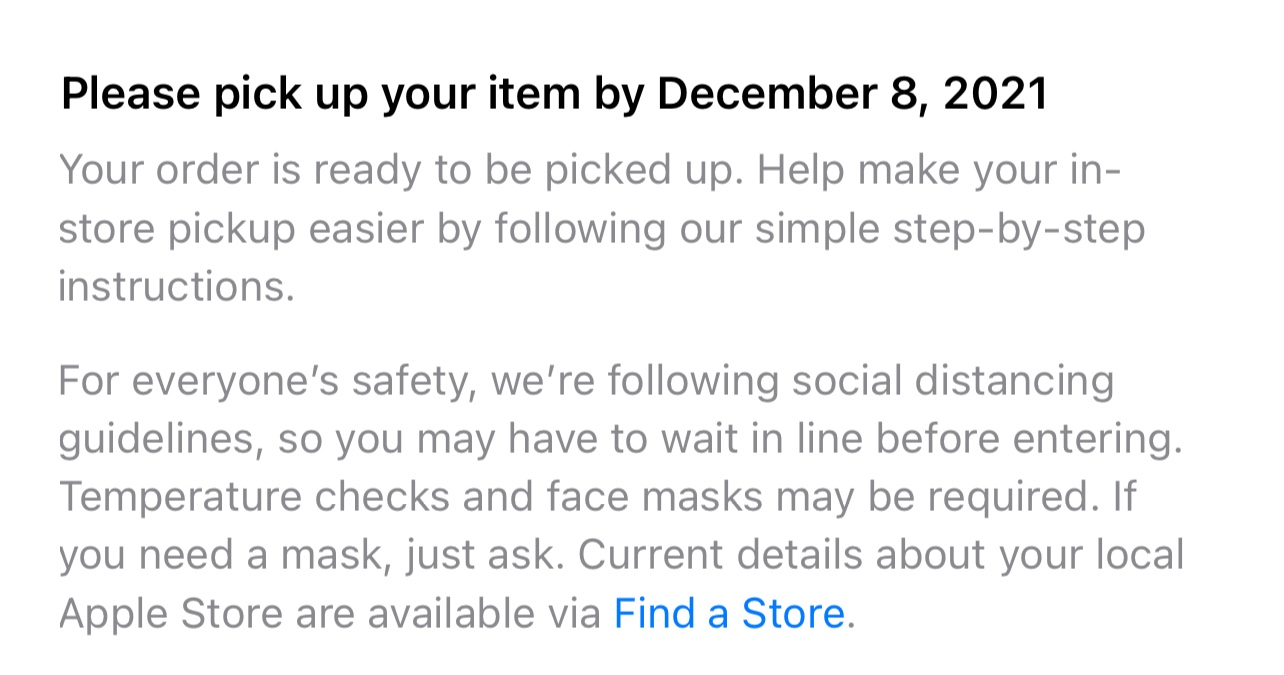Order for pick up in store Apple Community