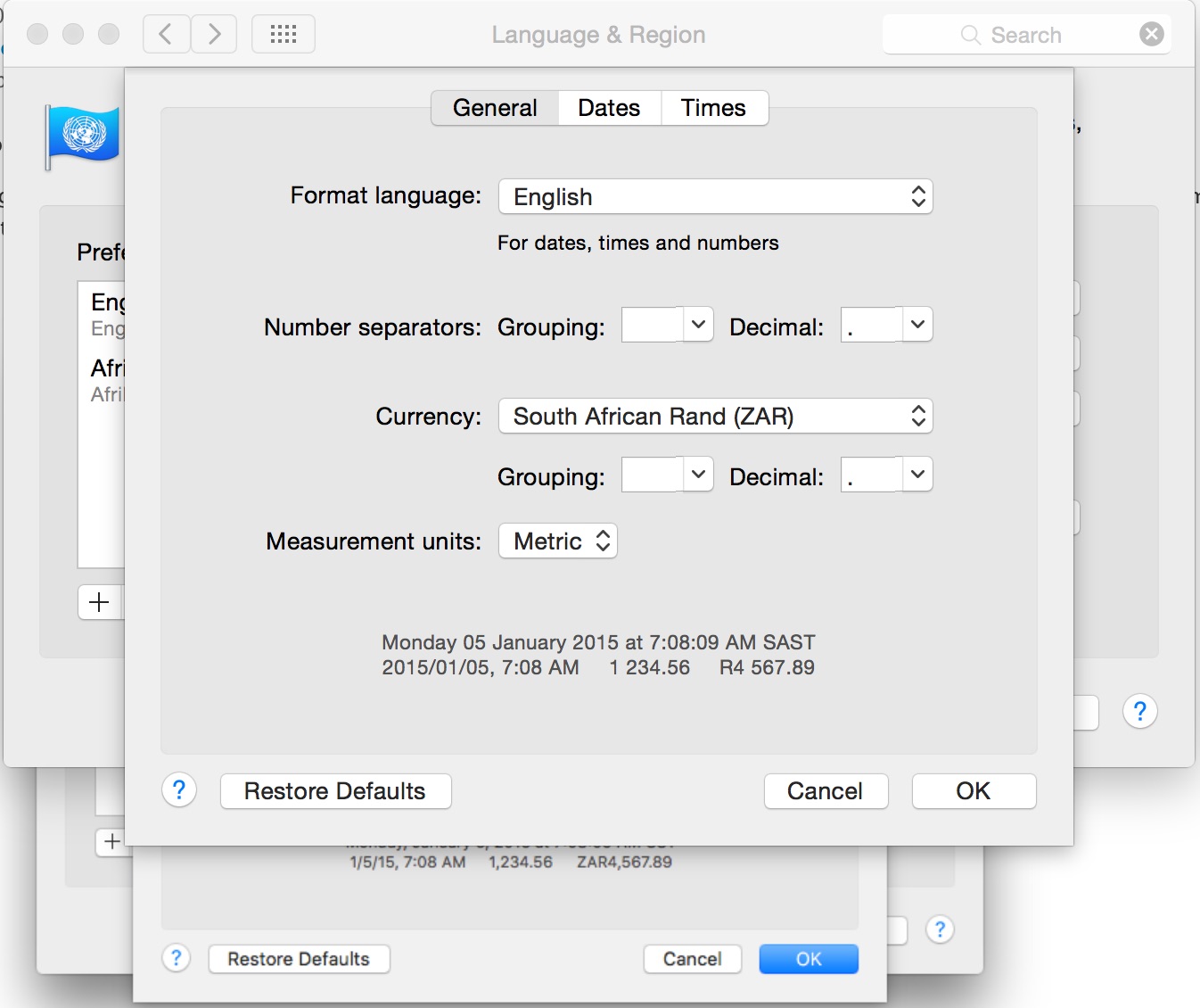 decimal separator in Numbers Apple Community