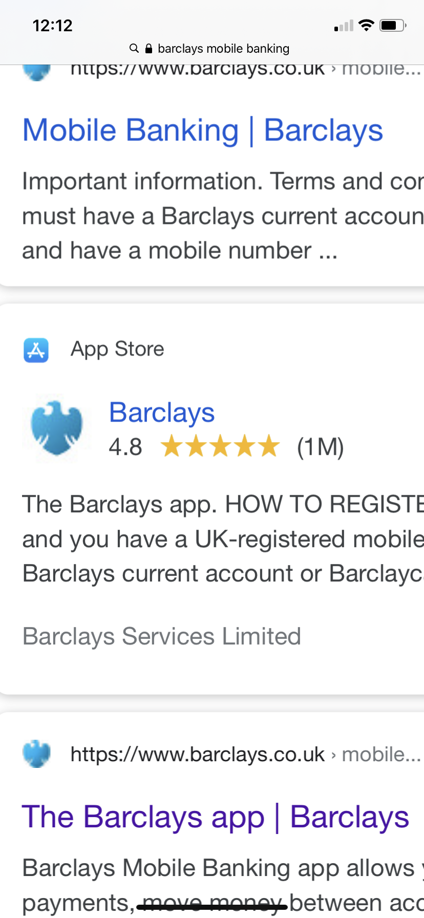 barclays app apple community