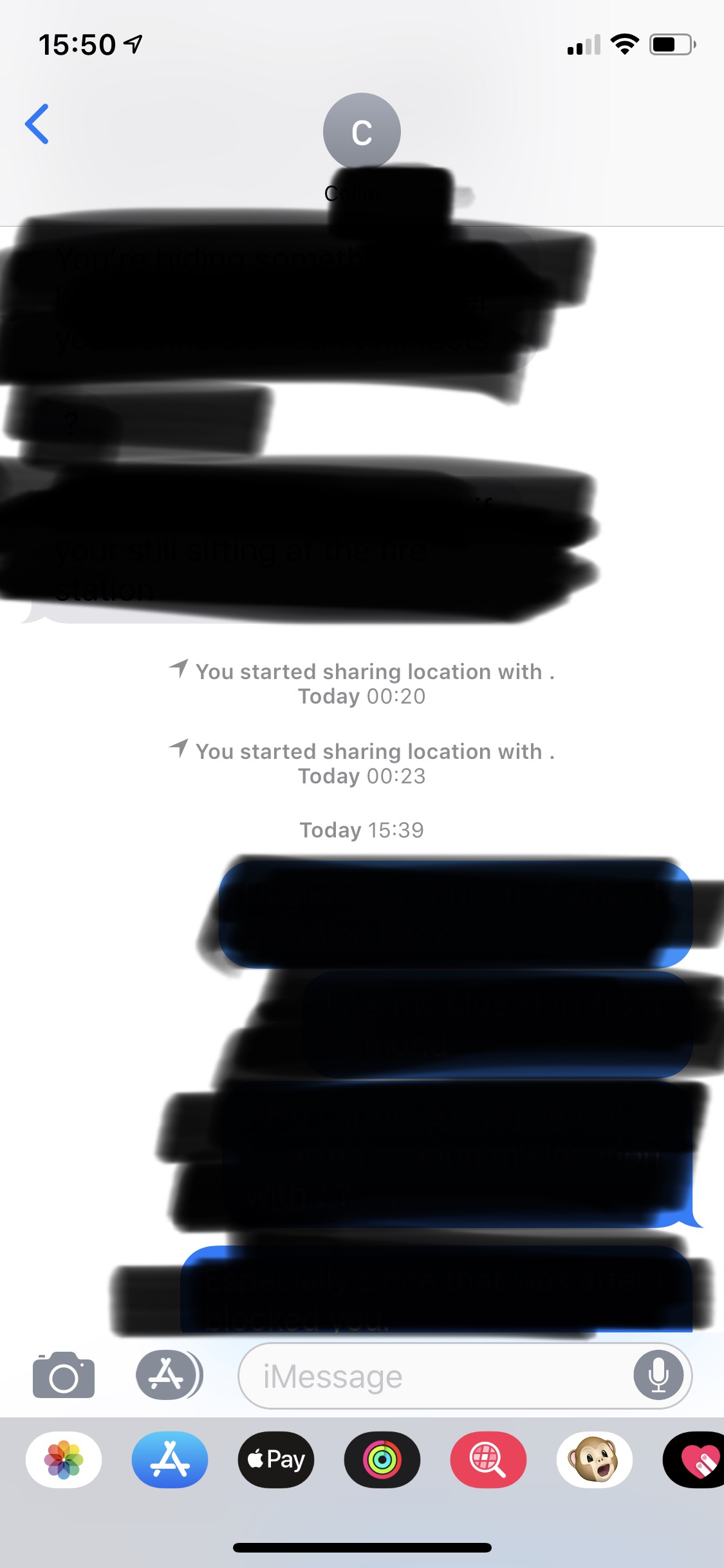 iMessage says “You started sharing locati… - Apple Community