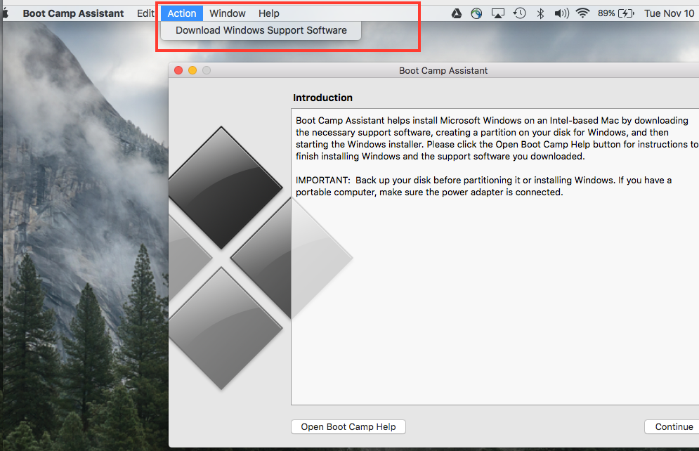 Download Boot Camp Assistant For Mac Os X 10.12.6