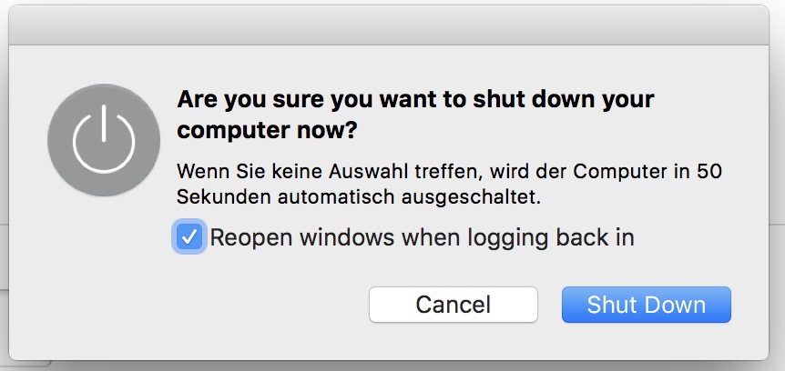 How to shut down apple computer