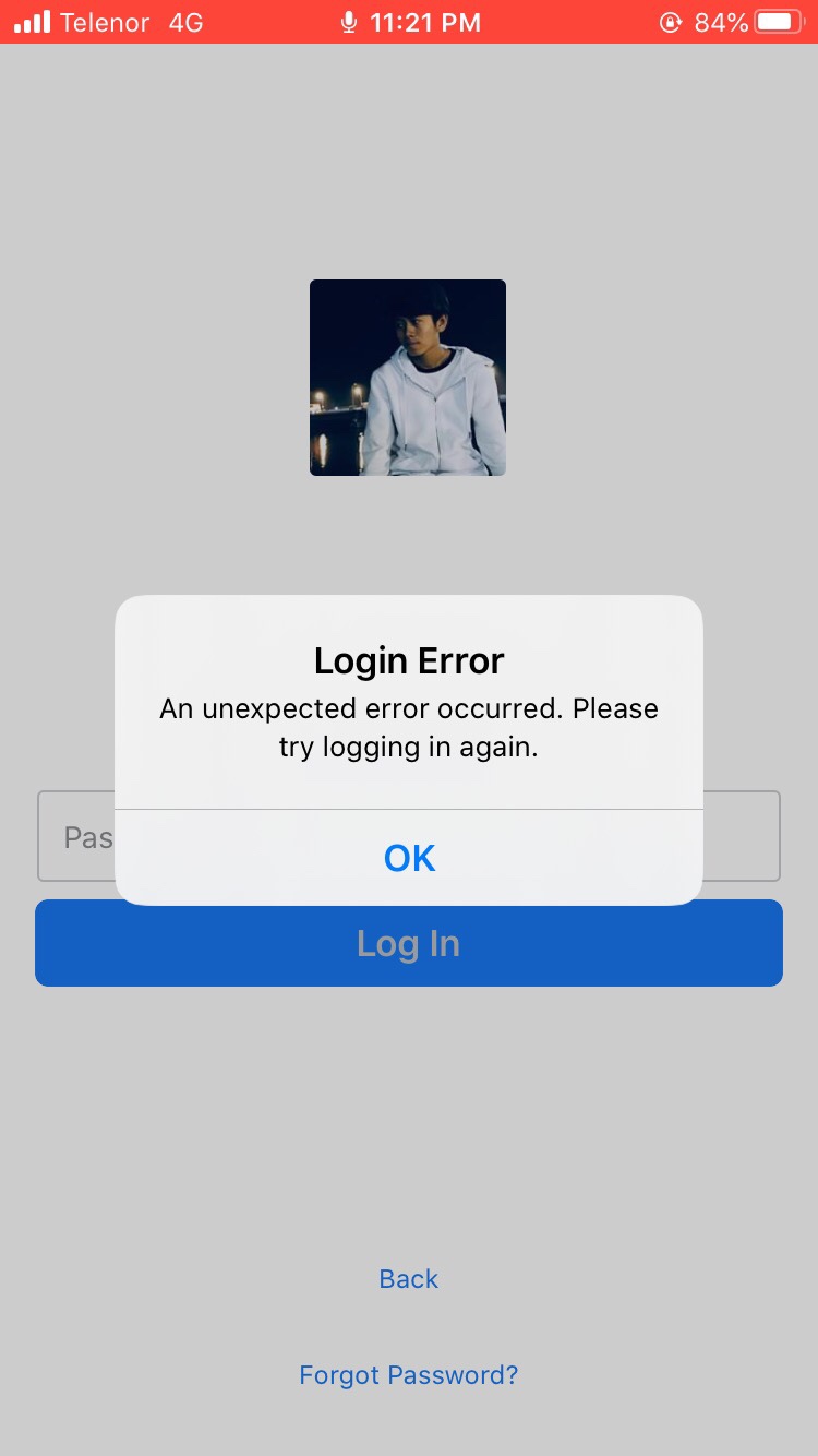 Facebook Login Error Apple Community