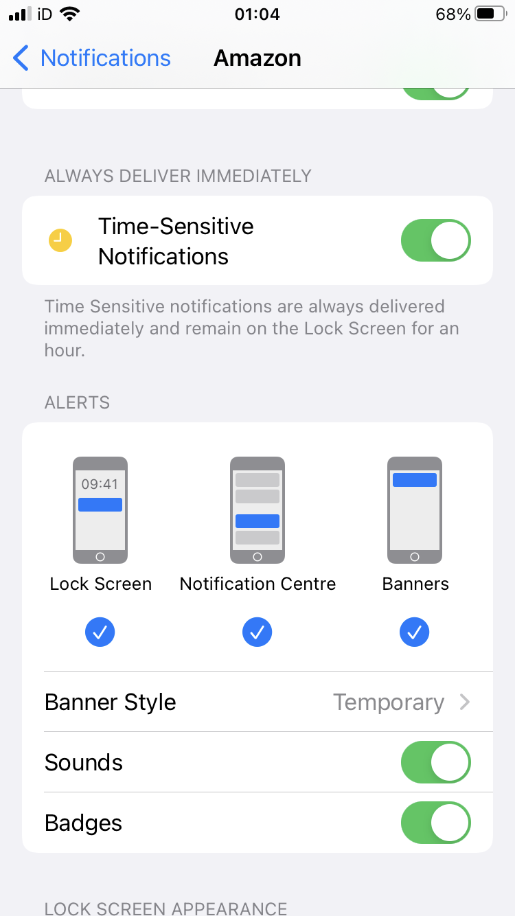 No sound from amazon app push notificatio… Apple Community