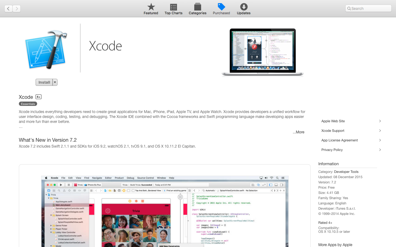 Xcode Version For El Capitan