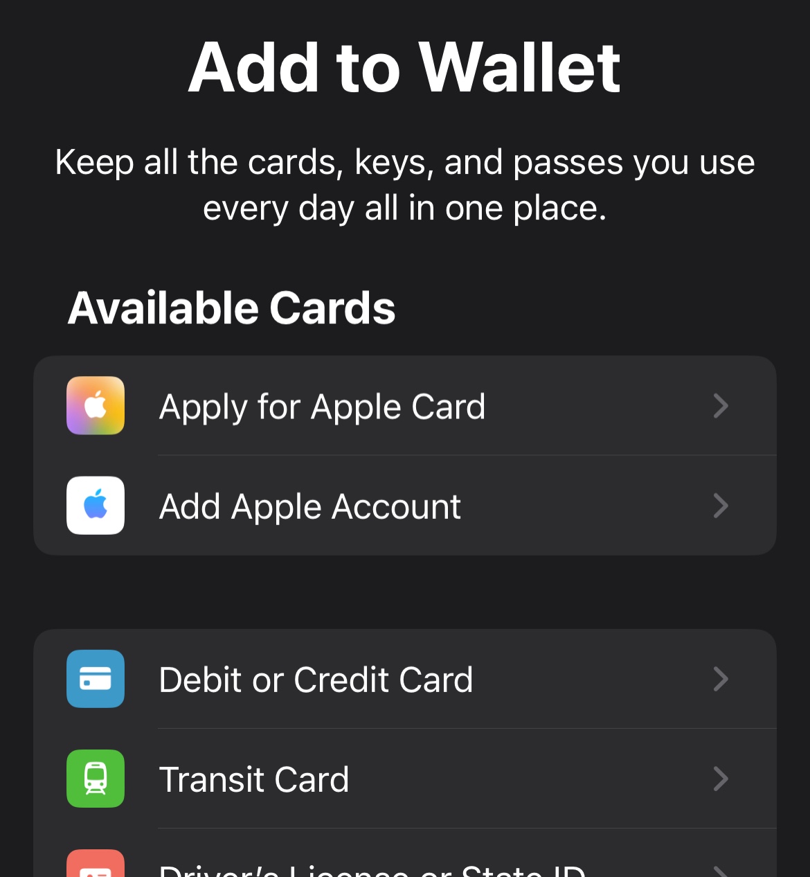 Hi how do I add a card to my apple wallet Apple Community