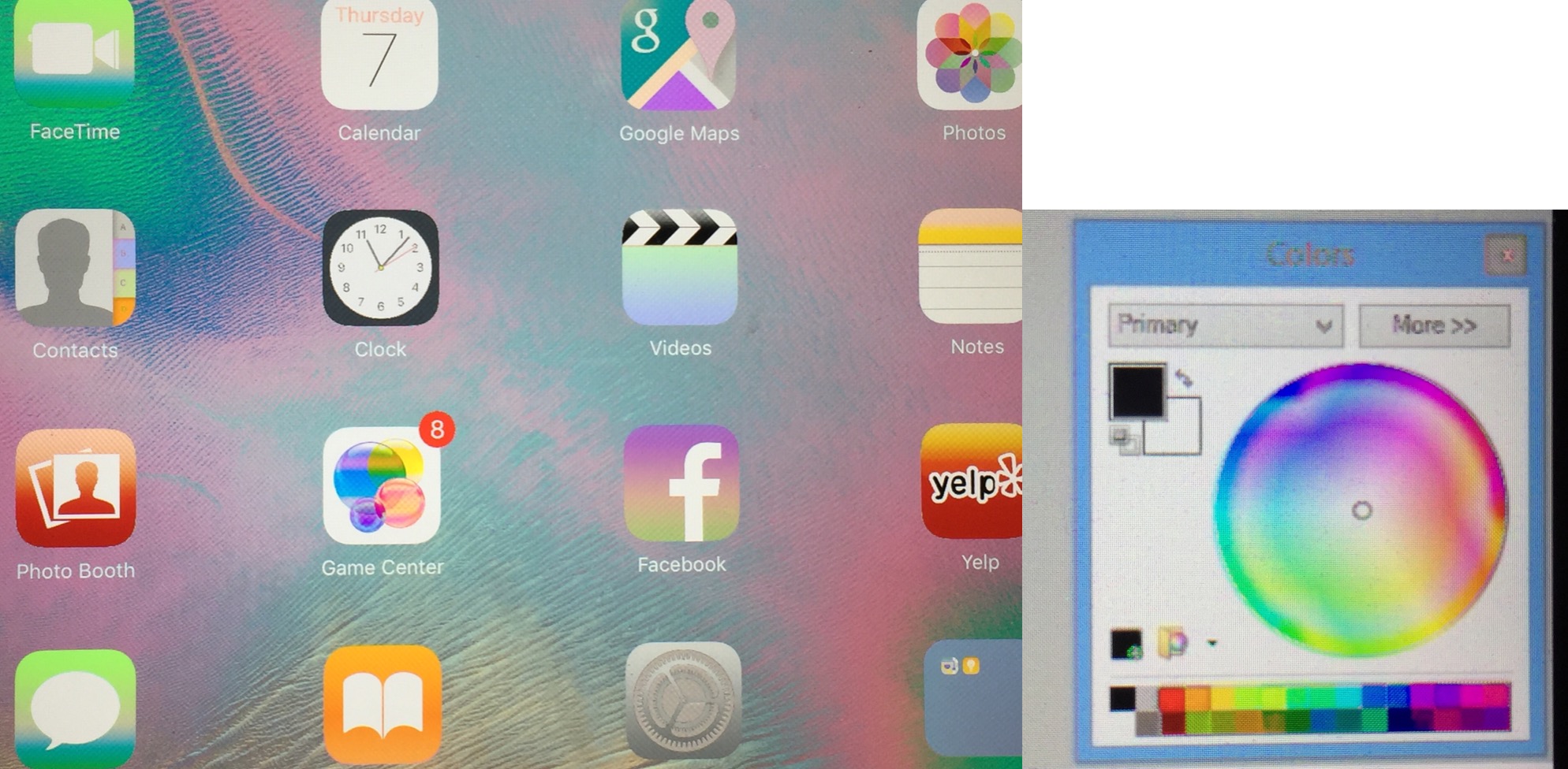 iPad colors turned thermal colors. Apple Community