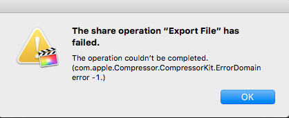 Com apple compressor compressorkit errordomain ошибка 1