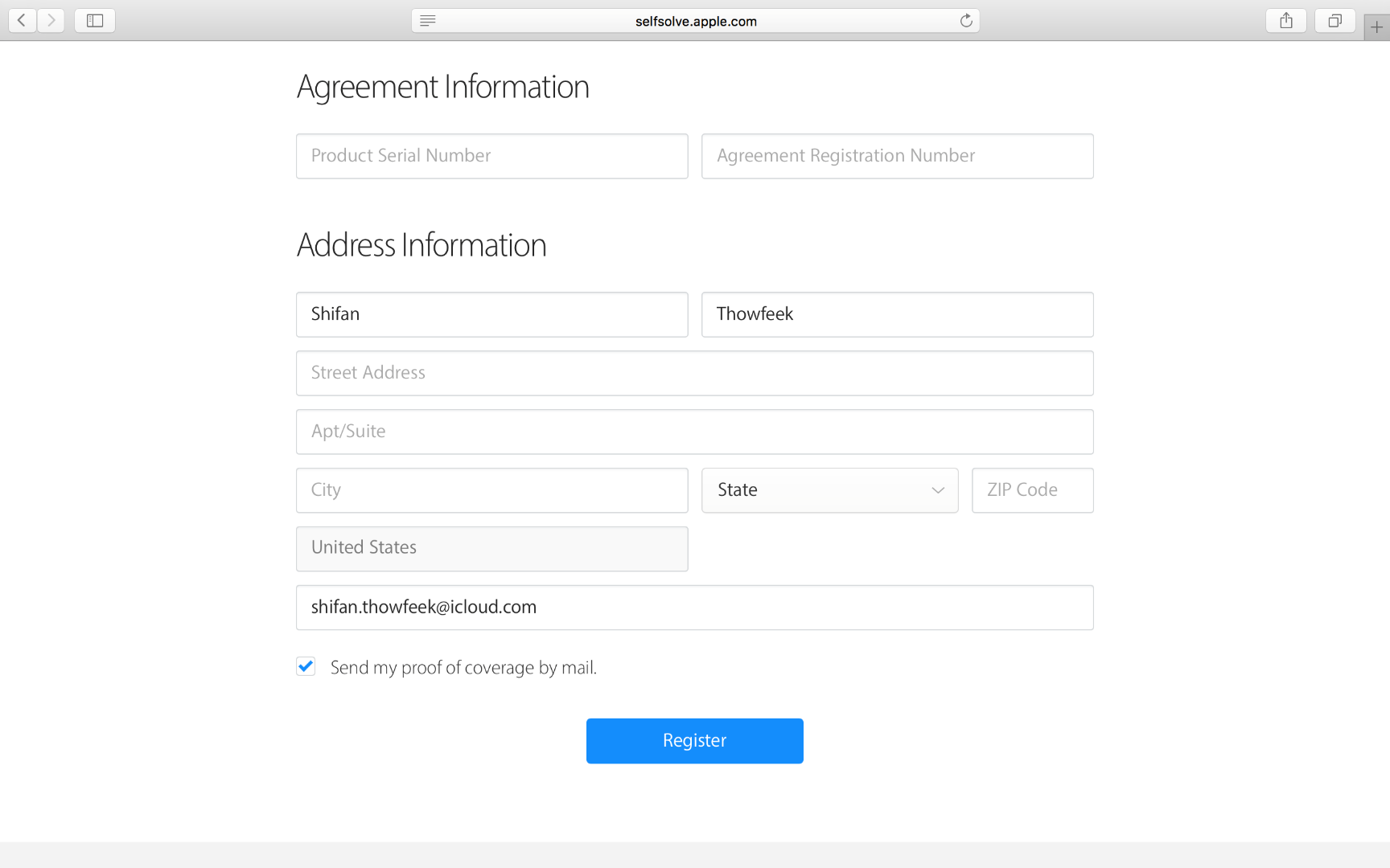 can i buy applecare in a different country