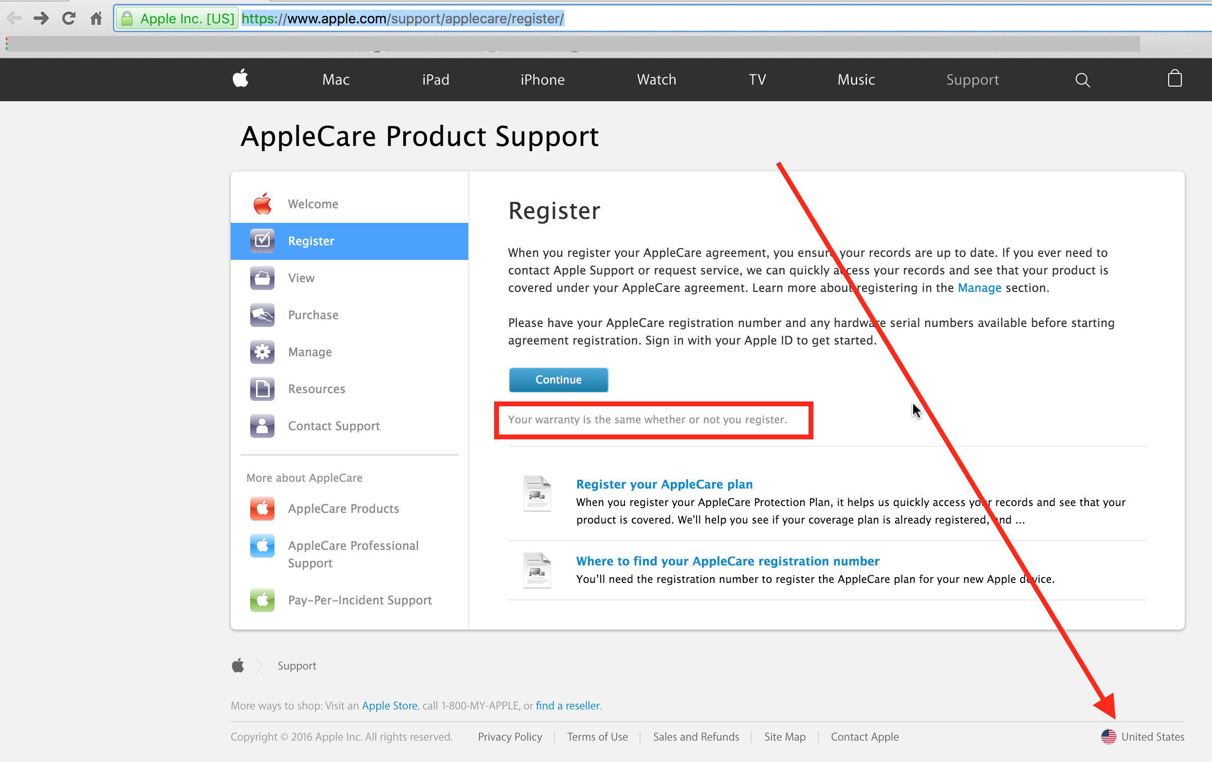 can i buy applecare in a different country